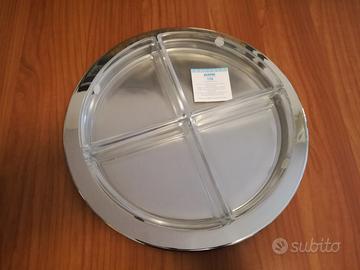 Servizio per antipasto Alessi acciaio e cristallo