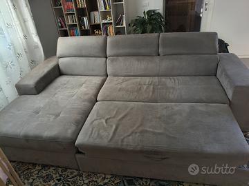 Divano angolare con letto estraibile