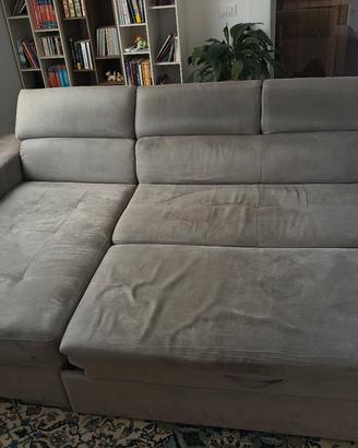Divano angolare con letto estraibile