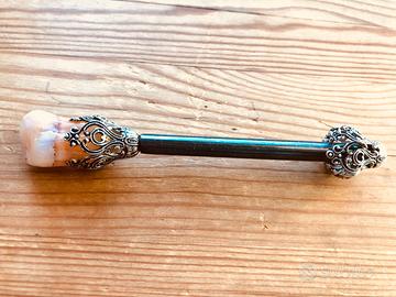 Fermaglio d'epoca a stelo per mantello cappotto