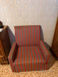Poltrona vintage rosso/grigio