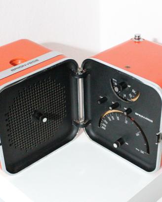 Brionvega TS502 Radio Cubo Arancione tasto CAF