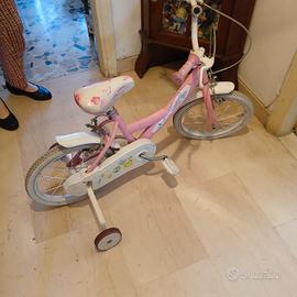  Bicicletta 12" Rosa da Bambina con Rotelle
