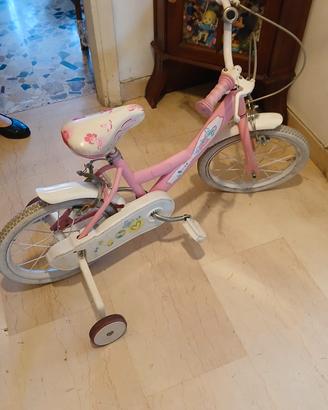  Bicicletta 12" Rosa da Bambina con Rotelle