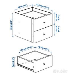 Inserto 2 cassetti Kallax Ikea