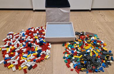 pouf contenitore + mattoncini Lego