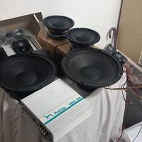 materiale hi-fi VHS musicassetta subwoofer casse 