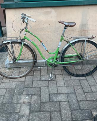 bici donna vintage verde