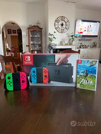 NINTENDO SWITCH COMPLETA + controller + gioco