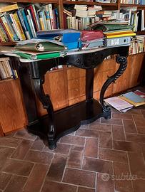 Consolle in legno e marmo