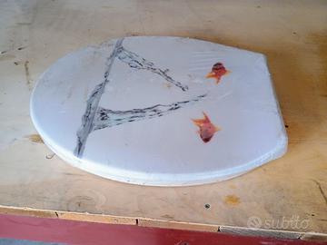 Copriwater Decorativo con Fantasia Pesci e Acqua