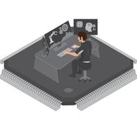 Lavoro da casa al computer