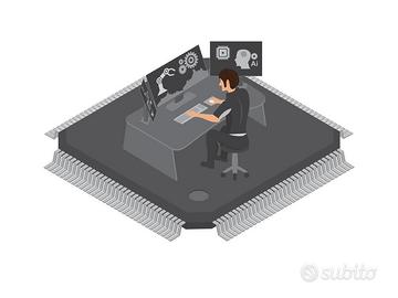 Lavoro da casa al computer