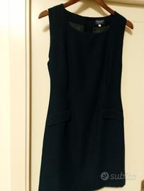 tubino blu in misto lana foderato tg. 42