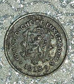Grand. di Lussemburgo,5 c.mes 1918