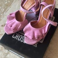 Sandalo rosa da donna con tacco