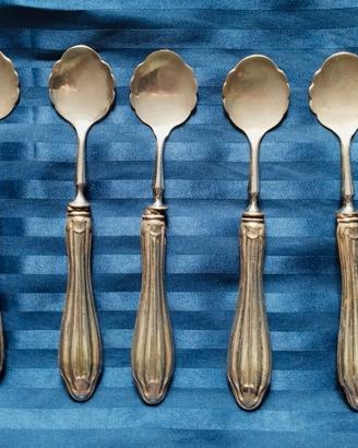 ANTICO SET 6 CUCCHIAINI LAMINA ARGENTO 800+1 FREE