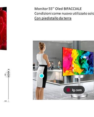 Montior bifacciale Digital Signage OLED della LG