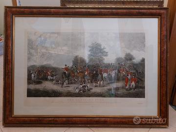 Quadro con stampa scena di caccia