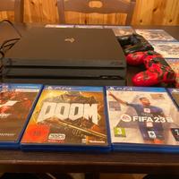 PS4 pro 1TB + joypad aggiuntivo + 10 giochi