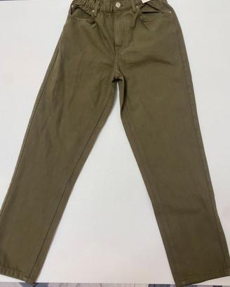 Jeans baggie verde oliva