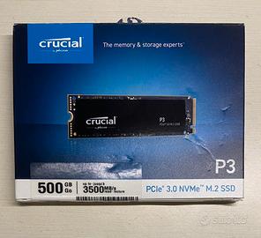Crucial P3 500GB NVMe M.2 PCIe 3.0