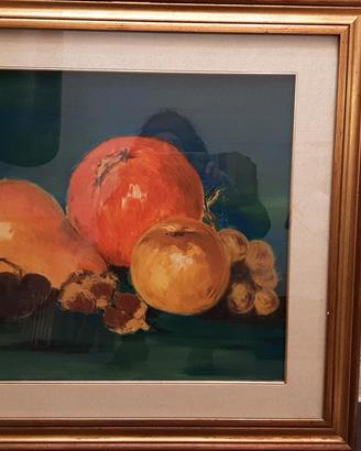 Quadro con frutta natura morta