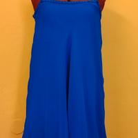 Abito estivo donna blu cina con foulard