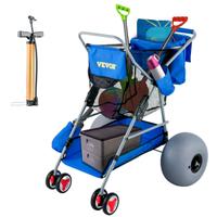 Carrello Pieghevole per Spiaggia con 4 Ruote Sacch