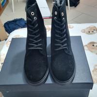 tommy hilfiger mid heel laceup logotape - stivalet