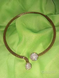 Collana torchon  con strass swarovski 
