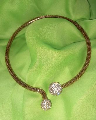 Collana torchon  con strass swarovski 