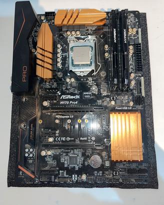 Scheda madre+cpu+ram+dissipatore ad aria