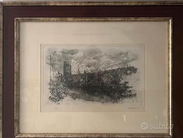 Renzo vespignani acquaforte quadro