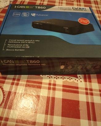 i-CAN T860 - DECODER DIGITALE TERRESTRE HD DVB-T2