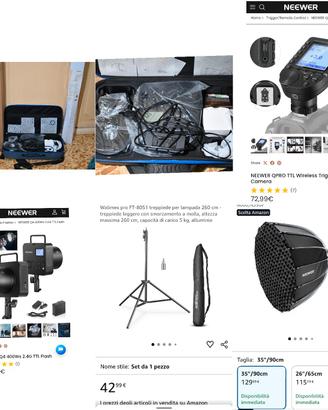 NEEWER Q4 400Ws + Trigger QPRO-N+ NEEWER 90cm Soft