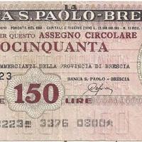 Miniassegno Banca S. Paolo - Brescia