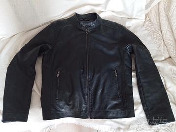 giubbotto stile biker in ecopelle