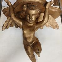 Angelo a mensola in Legno oro