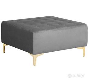 Puff Beliani in velluto grigio