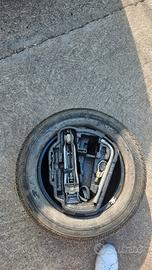 ruota di scorta r15 5x100 con kit cric