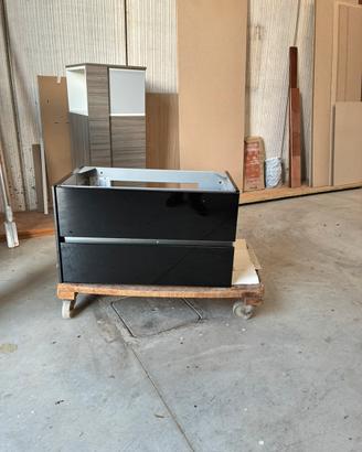 Mobile bagno sospeso nero lucido