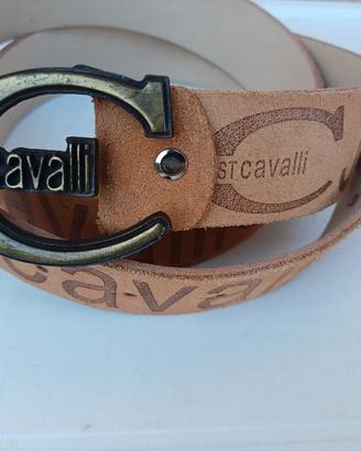 cintura Just Cavalli cuoio e acciaio