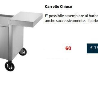 Berbecue, carrello in acciaio inox