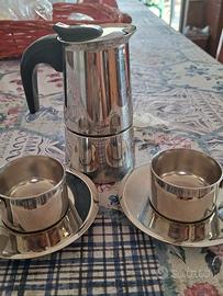caffettiera GB Guido Bergna  in acciaio inox 