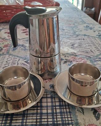 caffettiera GB Guido Bergna  in acciaio inox 