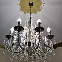 lampadario con cristalli