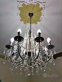 lampadario con cristalli