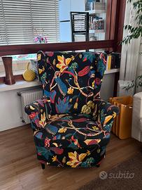 Poltrona STRANDMON IKEA Gialla + pul con coperture