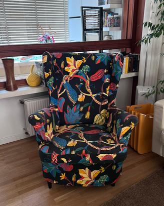 Poltrona STRANDMON IKEA Gialla + pul con coperture